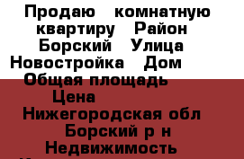 Продаю 1-комнатную квартиру › Район ­ Борский › Улица ­ Новостройка › Дом ­ 20 › Общая площадь ­ 37 › Цена ­ 1 000 000 - Нижегородская обл., Борский р-н Недвижимость » Квартиры продажа   . Нижегородская обл.